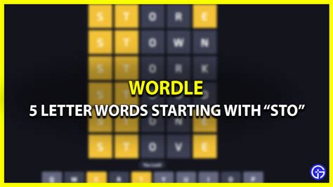 five letter words beginning sto|5 Letter Words Starting with STO – Wordle Clue